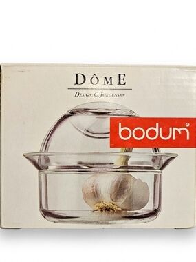 Vintage Bodum Dome Glass-Look Garlic Onion Keeper Carsten Jorgensen Switzerland